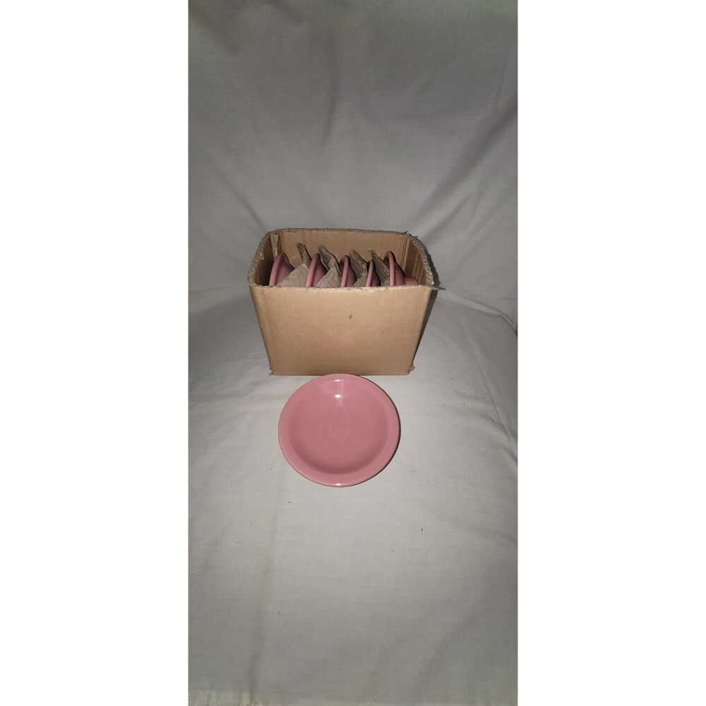 Crate & Barrel Pink Cupcake Pedestal Ramekin Bowls Set of 6 Girlie Summer Spring